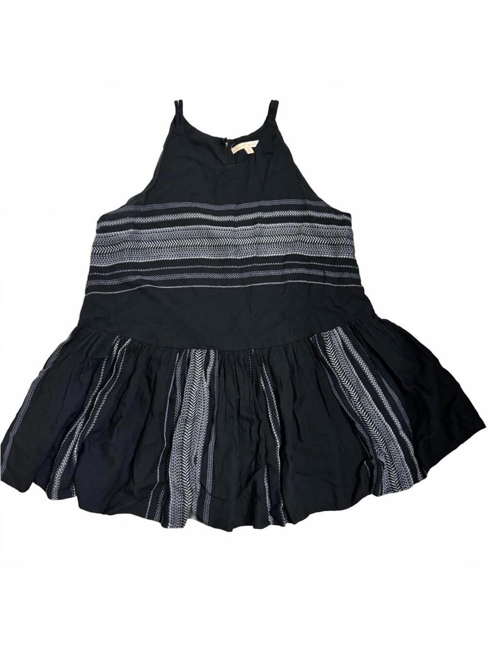 Gibson Latimer Boho Ruffle Pleated Halter Neck Tank Tunic Medium